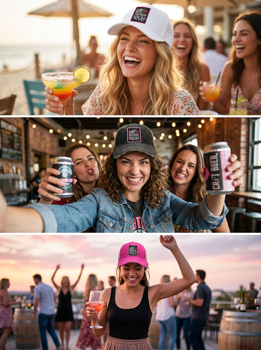 DAY DRINKING SQUAD Hats - 5 CHOICES