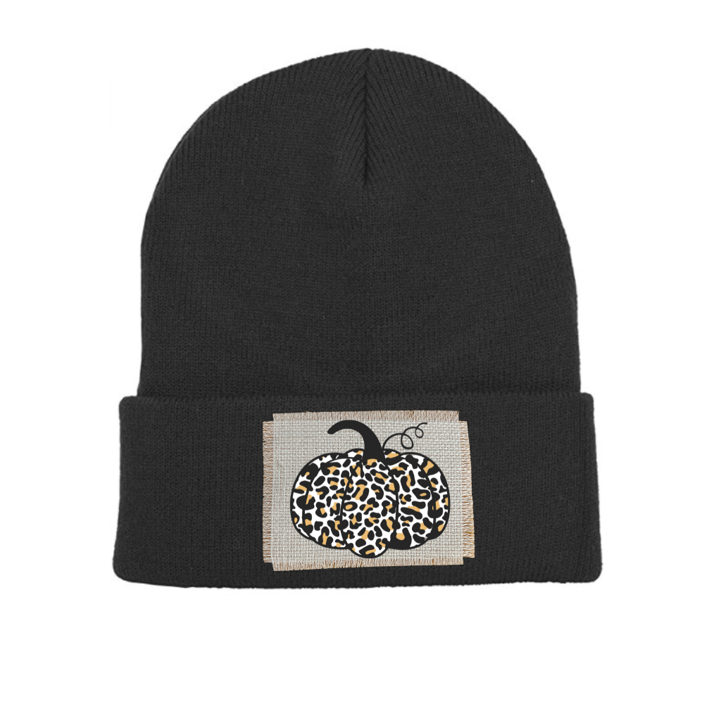 Sassy Beanie Hat - Leopard Pumpkin