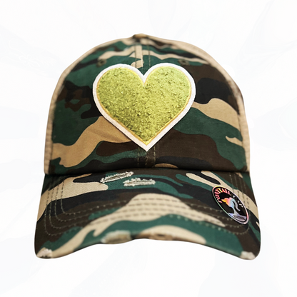Texas Sistas FUZZY Heart Patch Hats