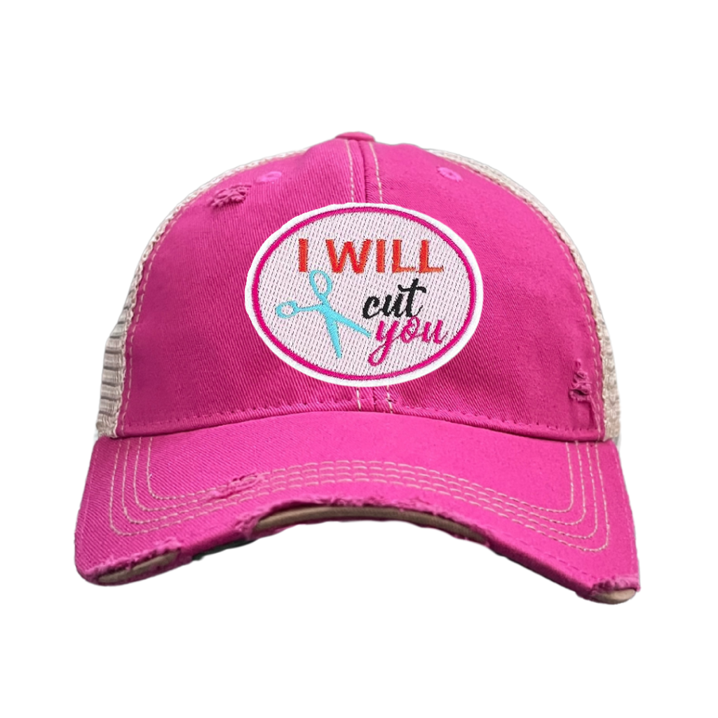 I WILL CUT YOU Hairstylist Hat - 4 CHOICES