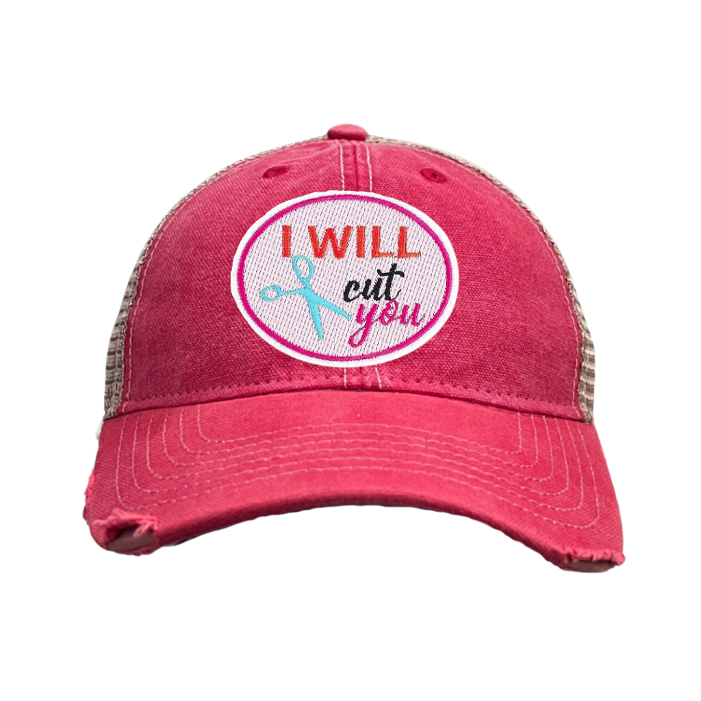 I WILL CUT YOU Hairstylist Hat - 4 CHOICES