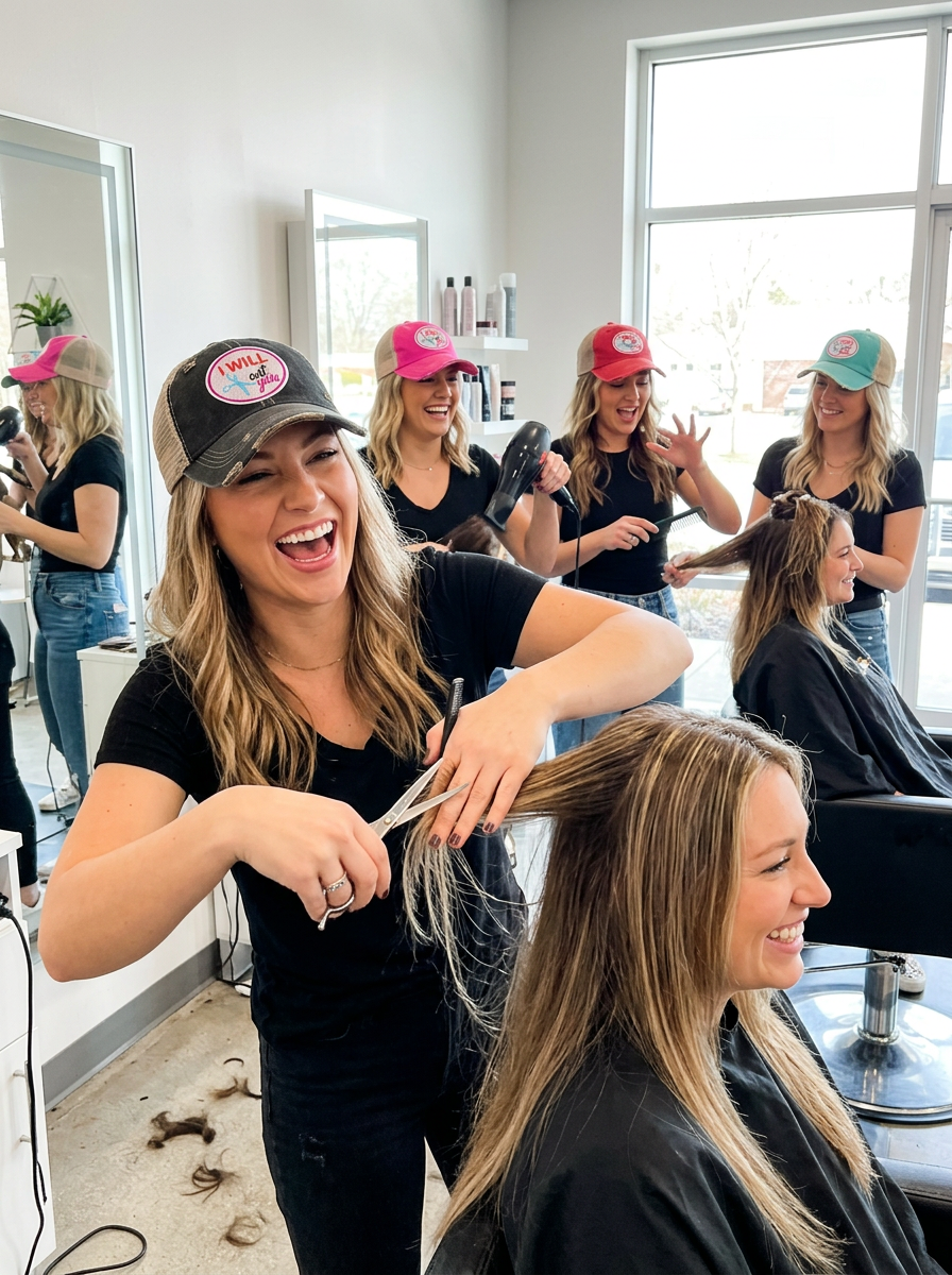 I WILL CUT YOU Hairstylist Hat - 4 CHOICES