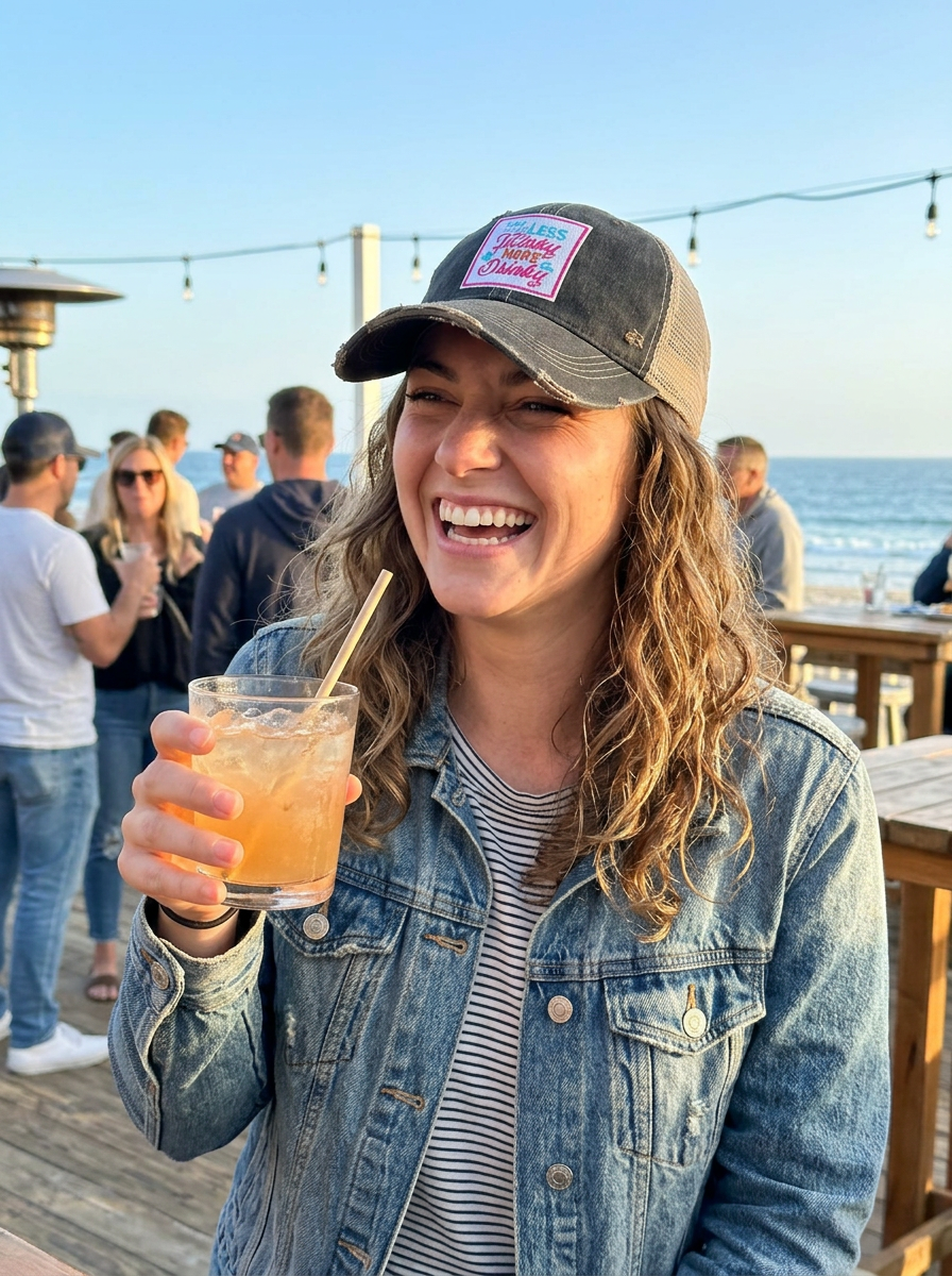 LESS THINKY MORE DRINKY TRUCKER HAT - 3 CHOICES