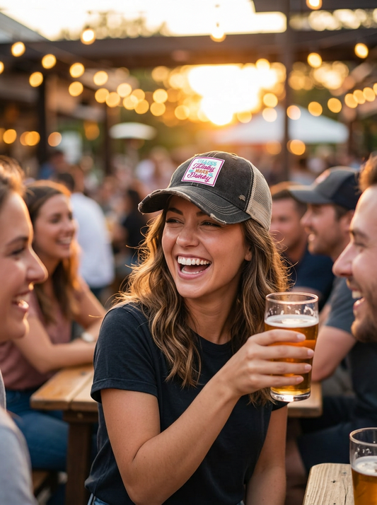 LESS THINKY MORE DRINKY TRUCKER HAT - 3 CHOICES