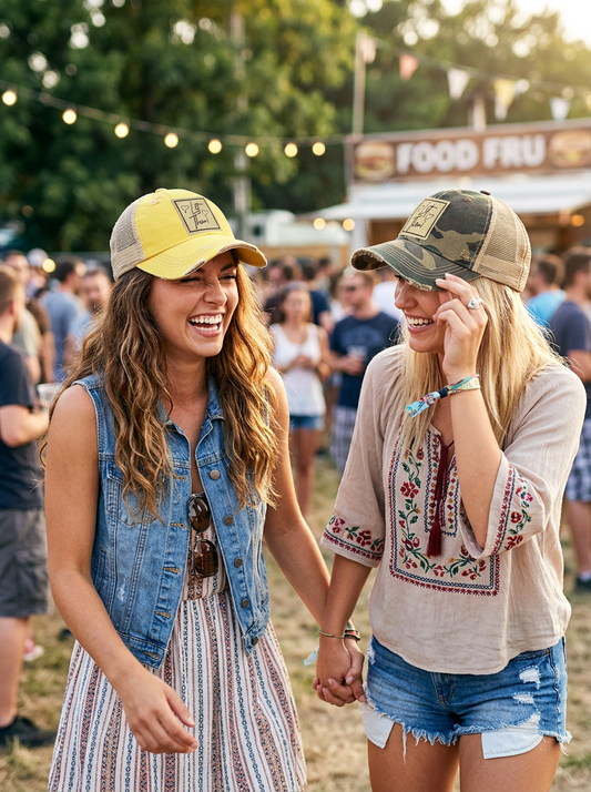 LET THEM! Fire Heart Trucker Hats - 7 Colors