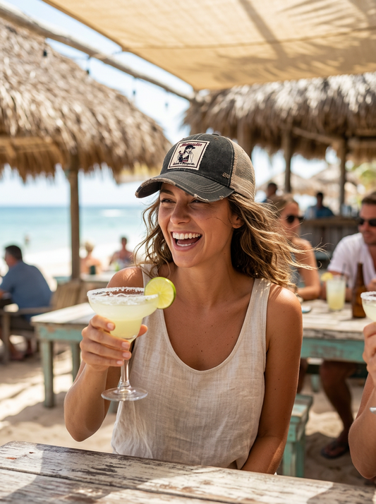 Mamacita Needs a Margarita USA Patriotic MAMA Trucker Hat