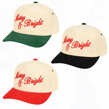 C.C. Merry & Bright Courdaroy Hats - Red, Black or Green