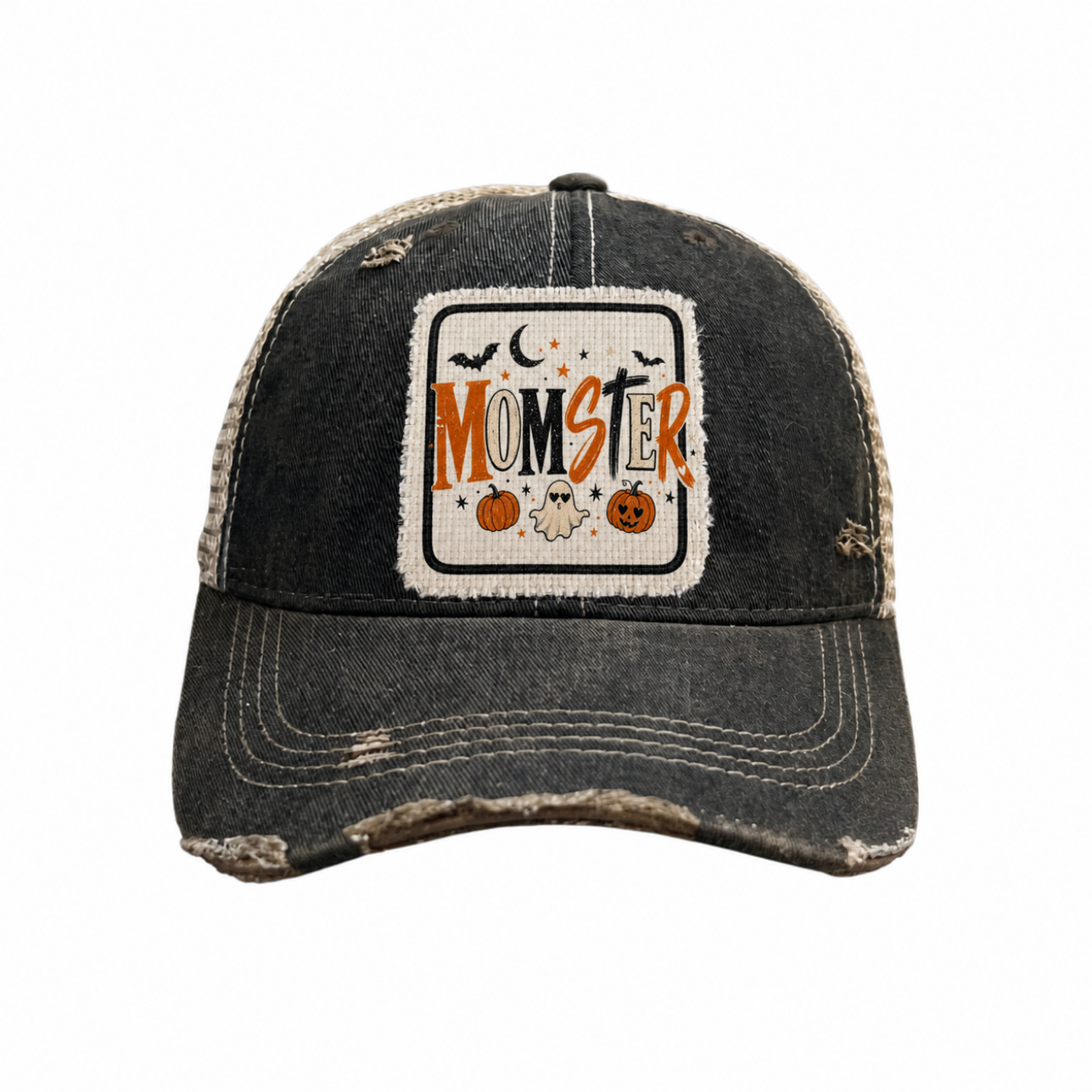 MOMSTER Halloween Patch Trucker Hats - Lots of colors