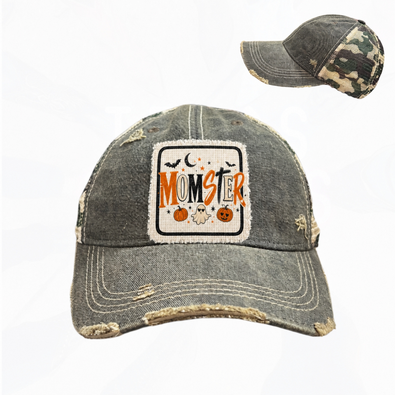 MOMSTER Halloween Patch Trucker Hats - Lots of colors