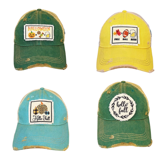 Fall Favorite Trucker Patch Hats 2 - 4 Styles