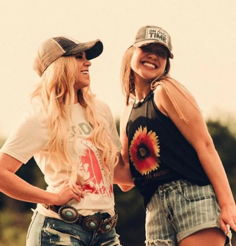 Country Girl Distressed Trucker Hat