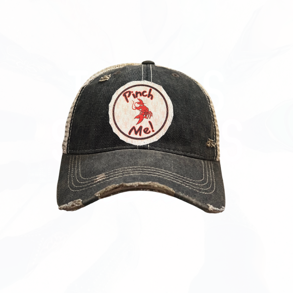 PINCH ME Crawfish Season Trucker Hats - Many Colors