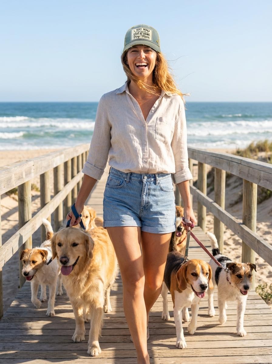 I JUST WANT to be a STAY AT HOME Dog Mom Trucker Hat
