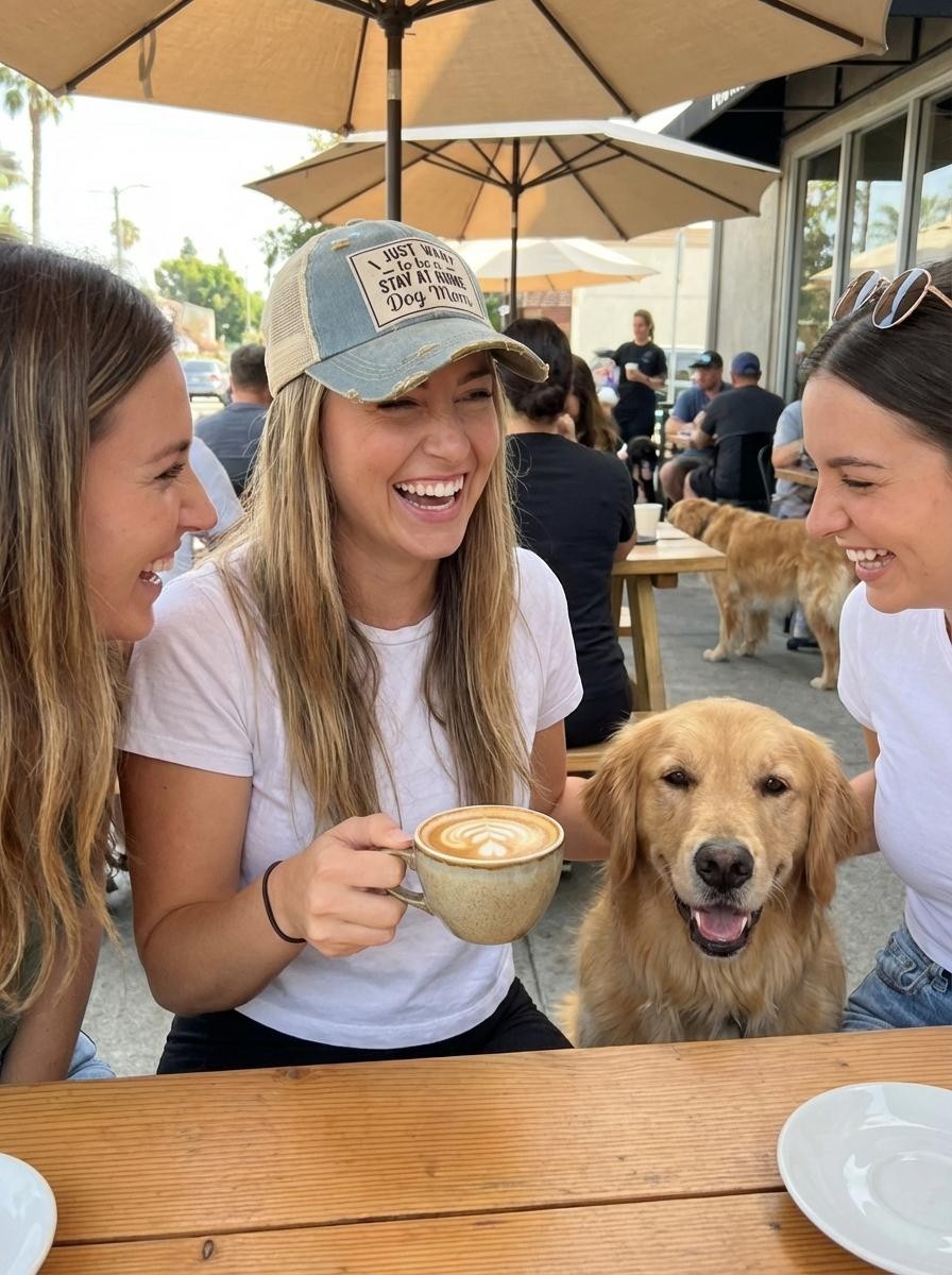 I JUST WANT to be a STAY AT HOME Dog Mom Trucker Hat
