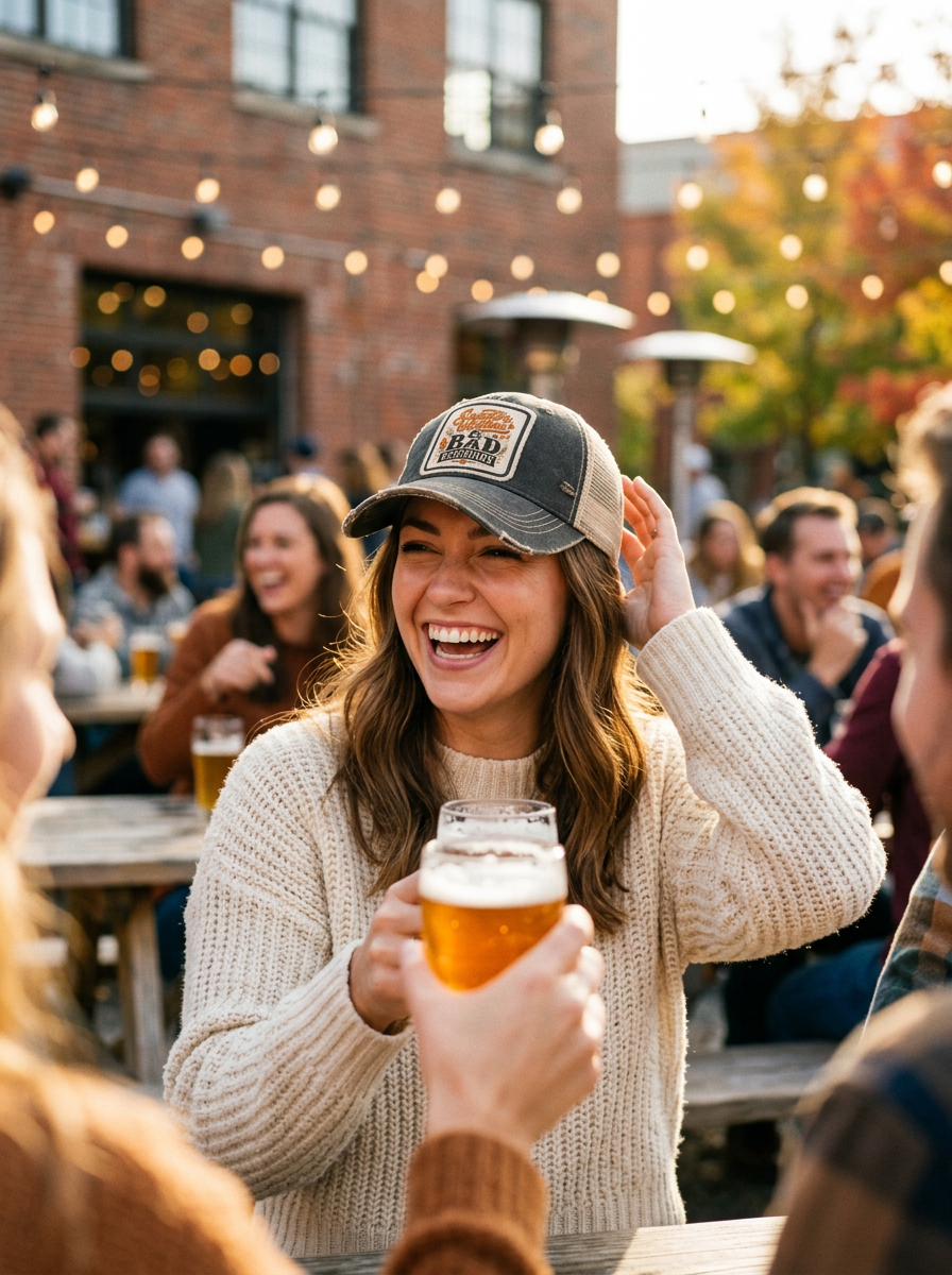 Sweater Weather & Bad Decisions Patch Trucker Hats