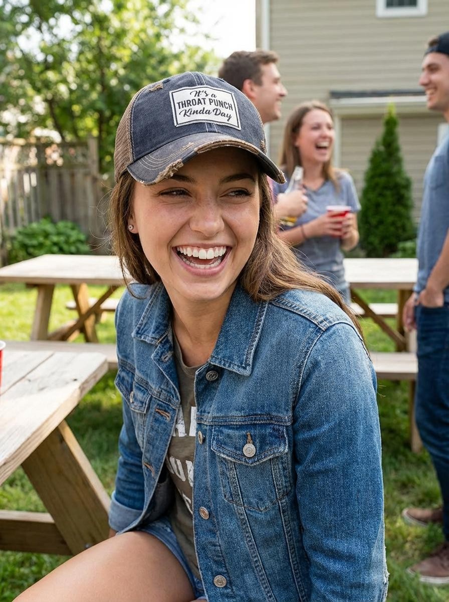It's A Throat Punch Kinda Day Trucker Hat