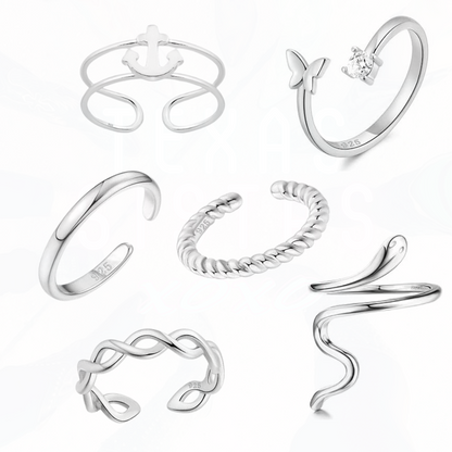 Sterling Silver Toe Rings - Many Styles