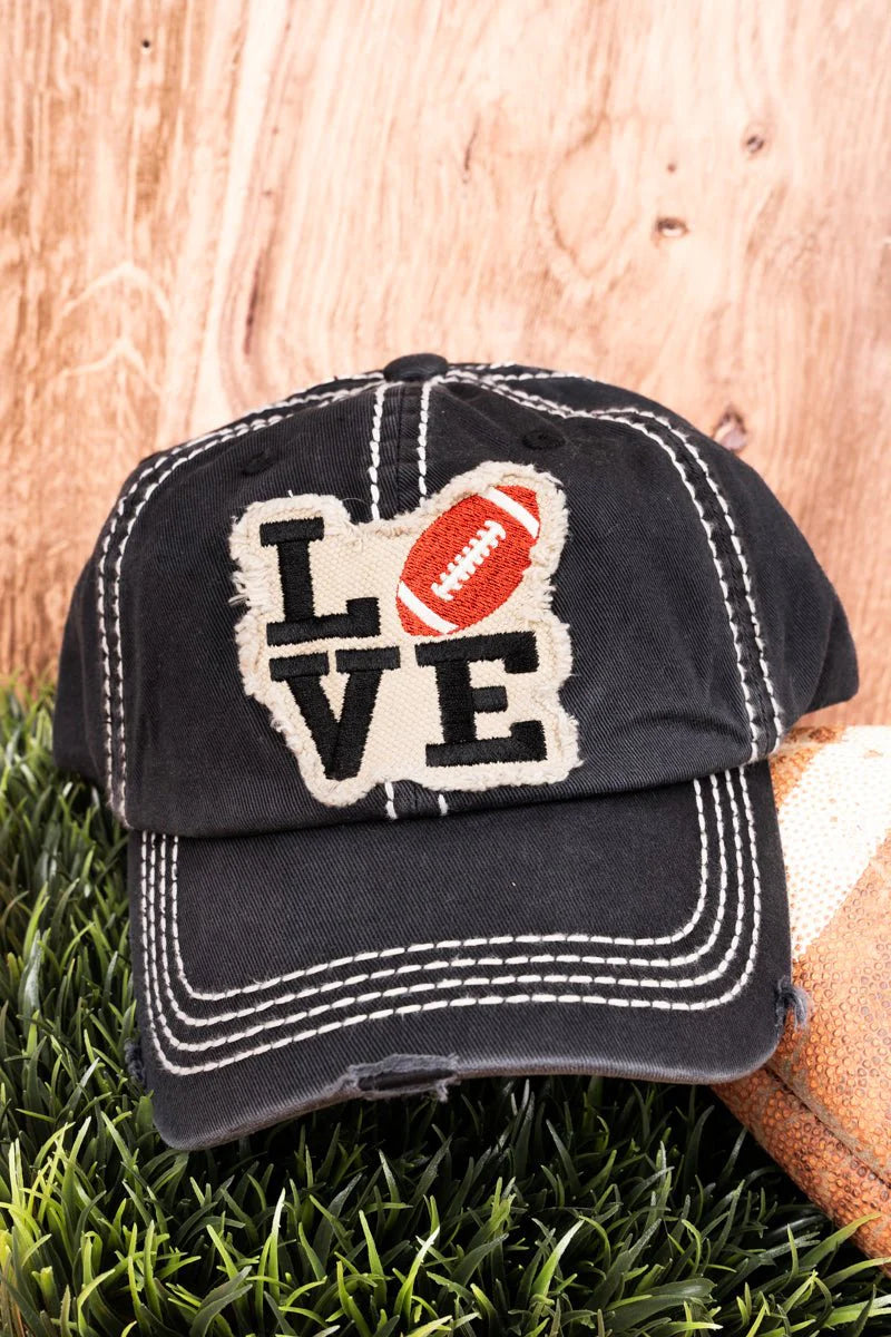 FOOTBALL LOVE Baseball Hats - 5 Colors