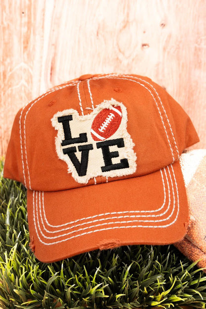 FOOTBALL LOVE Baseball Hats - 5 Colors