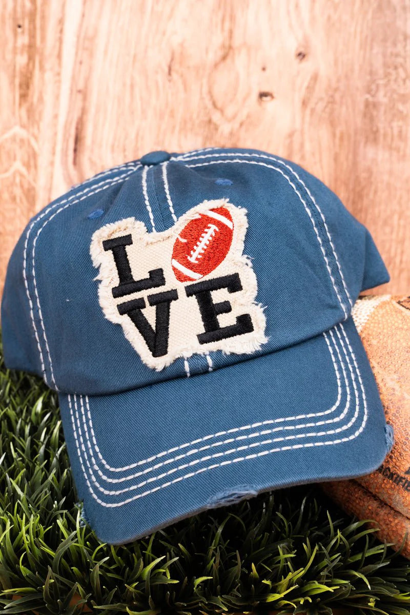 FOOTBALL LOVE Baseball Hats - 5 Colors