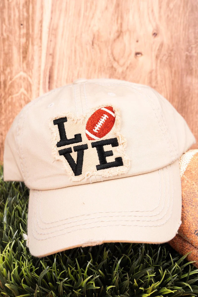 FOOTBALL LOVE Baseball Hats - 5 Colors
