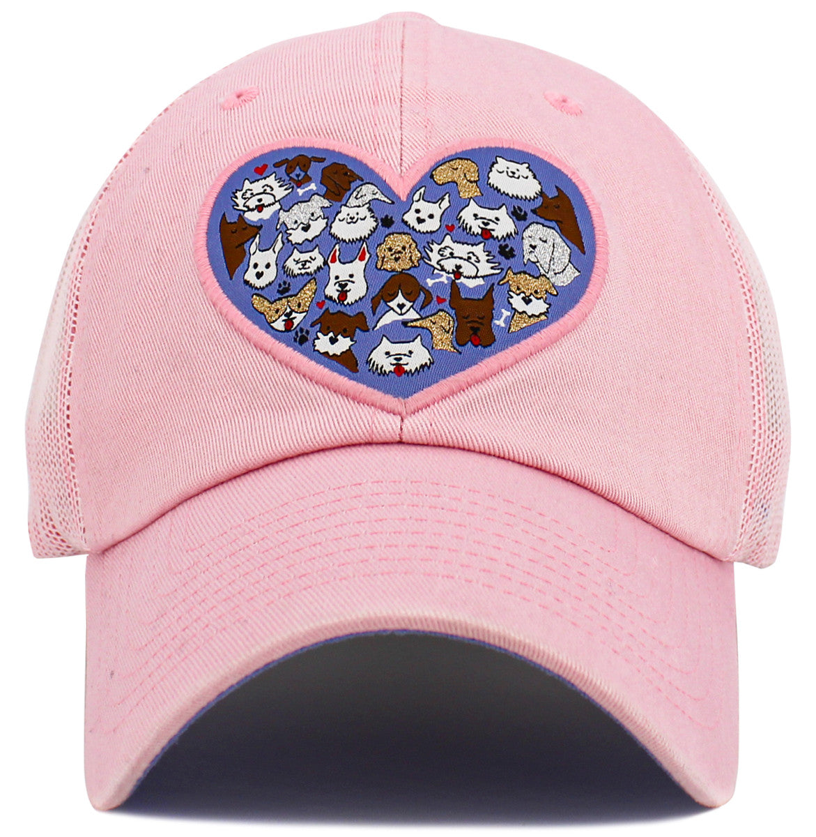 DOGS in HEART Hat - Black or PINK