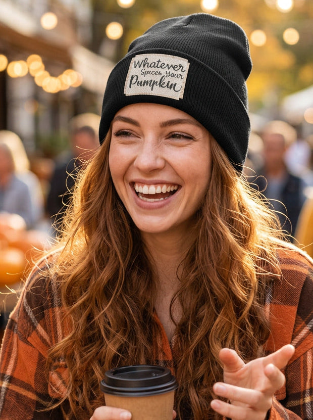 Sassy beanie hat Whatever Spices Your Pumpkin - lifestyle photo