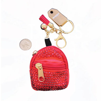 So Cute Mini Bling Backpack Keychains - Many Colors