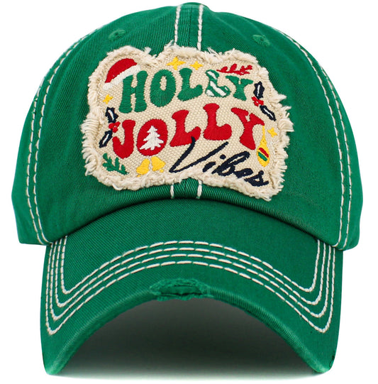 Holly Jolly Vibes Hats - Adjustable & Two Colors