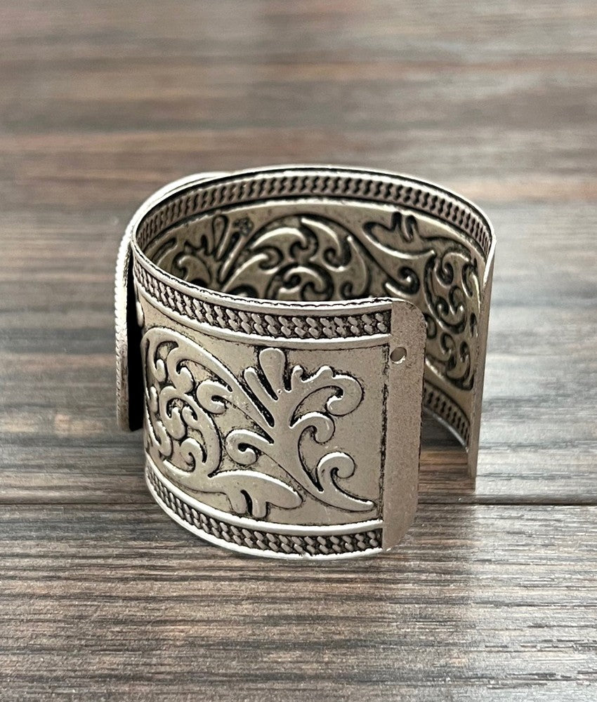 Silver Western State of TEXAS Star Cuff Bracelet