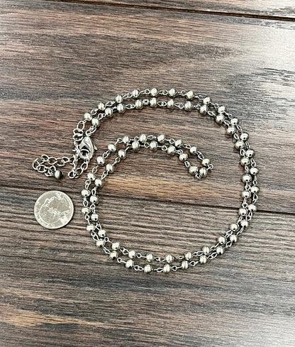 30" Navajo Bead Hand Strung Necklace