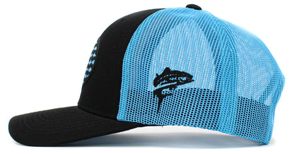 Round Fish Flag Hats - Black or Blue