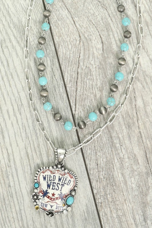 Wild West Beaded Chain Necklace