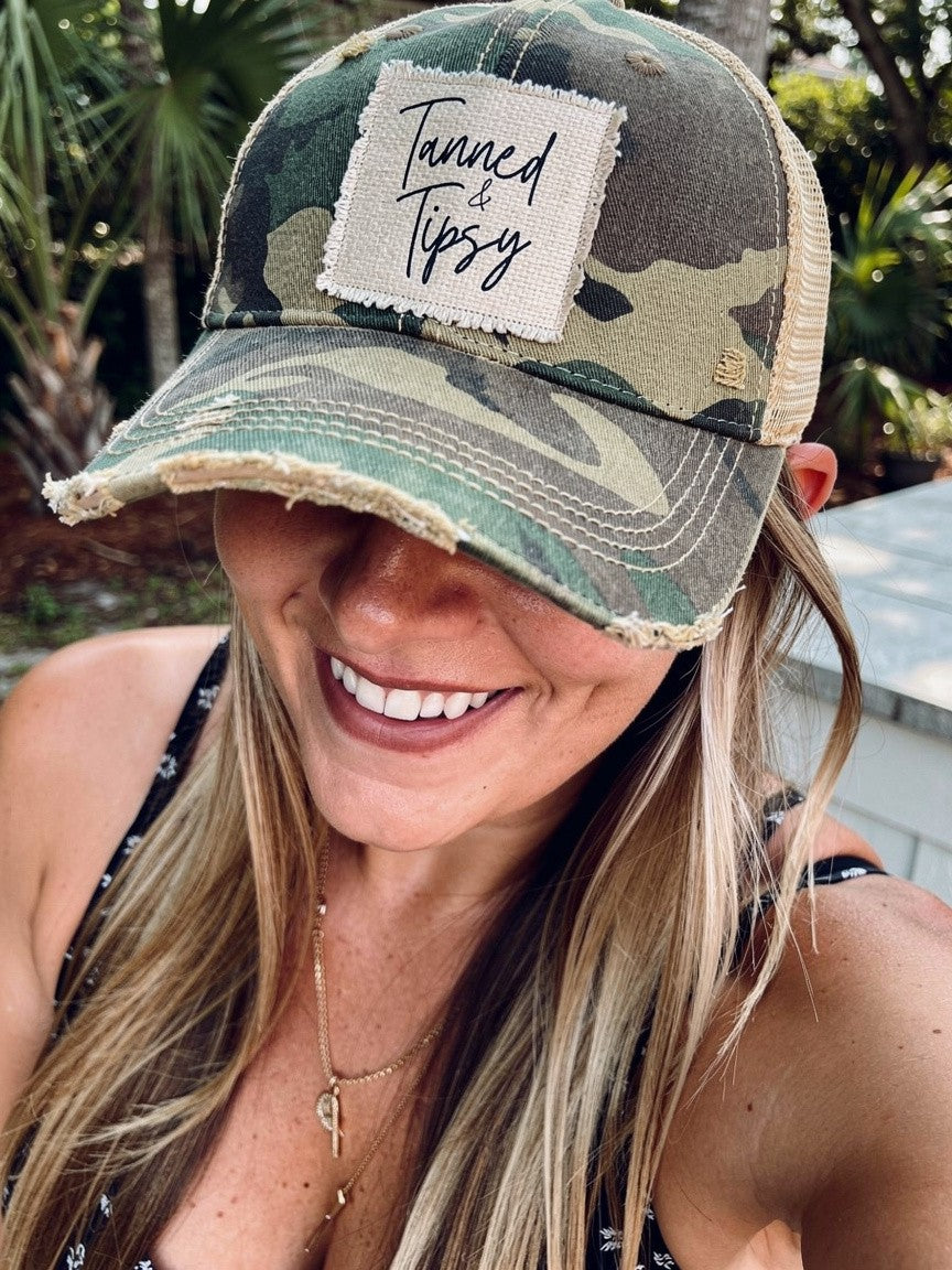 Tanned & Tipsy Trucker Hat - Lot's of Colors