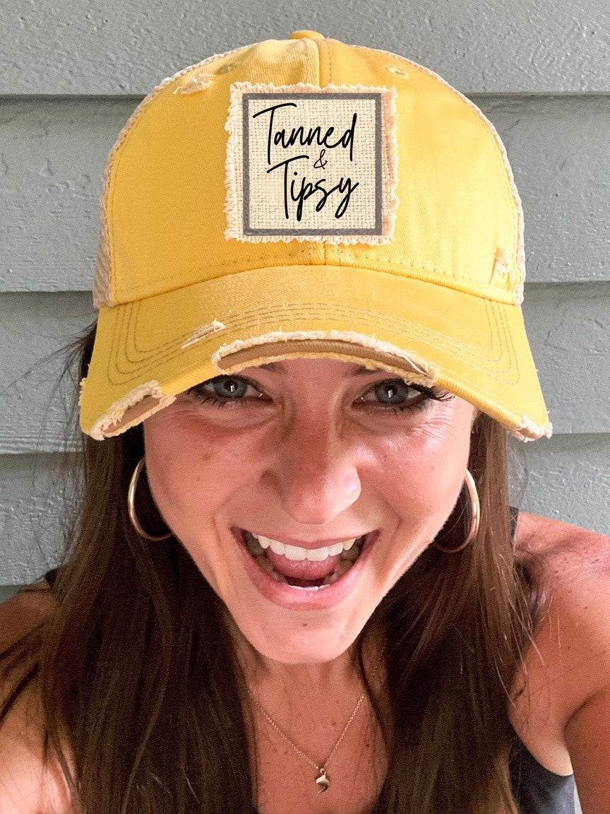 Tanned & Tipsy Trucker Hat - Lot's of Colors