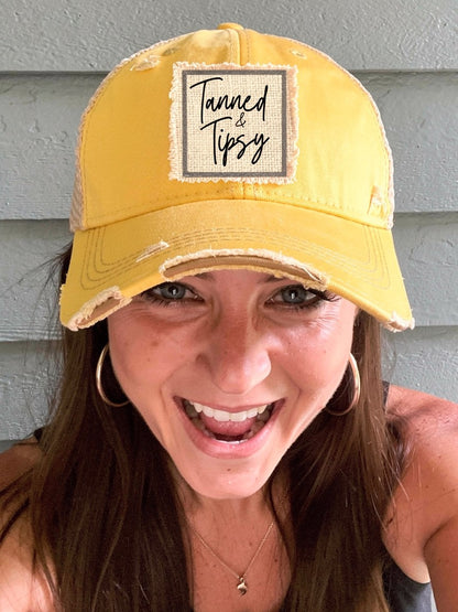 Tanned & Tipsy Trucker Hat - Lot's of Colors