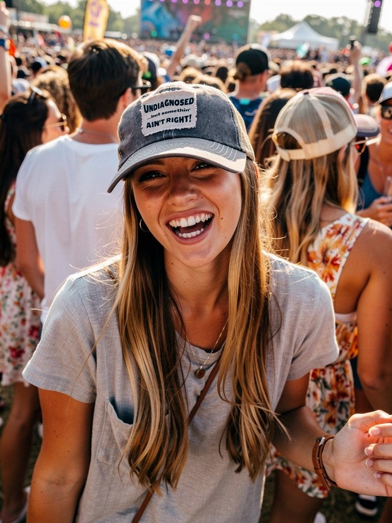 UNDIAGNOSED....but somethin' ain't right! Trucker Hat - many colors