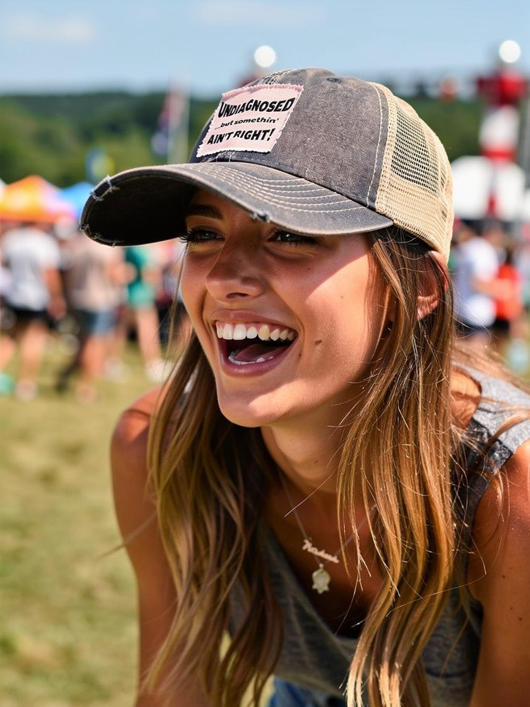 UNDIAGNOSED....but somethin' ain't right! Trucker Hat - many colors