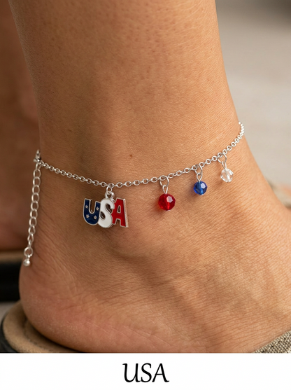 USA ANKLE BRACELET 4th of July Fun 250th Anklet