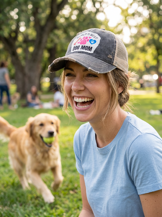 WORLD'S Best Dog MOM Trucker Hats - 5 Colors