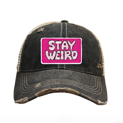 STAY WEIRD TRUCKER HAT - 6 CHOICES
