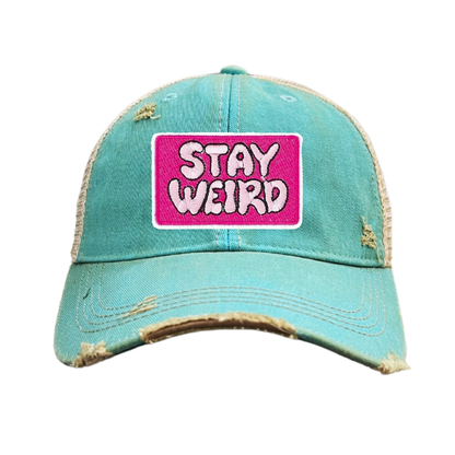 STAY WEIRD TRUCKER HAT - 6 CHOICES