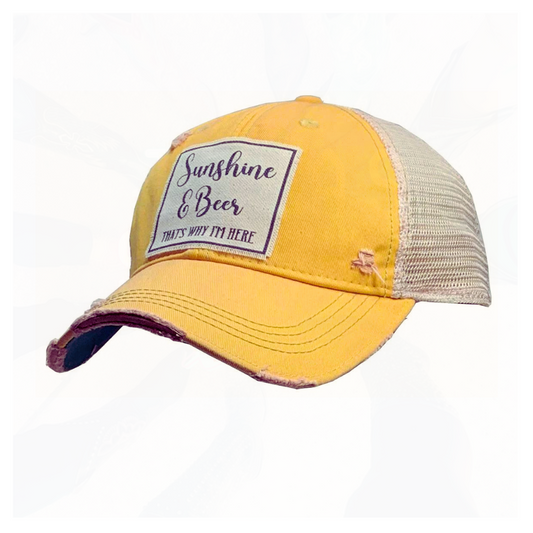 Sunshine & Beer That's Why I'm Here Trucker Hat