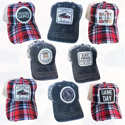 Sassy Holiday Trucker Hat - Merry Christmas Santa