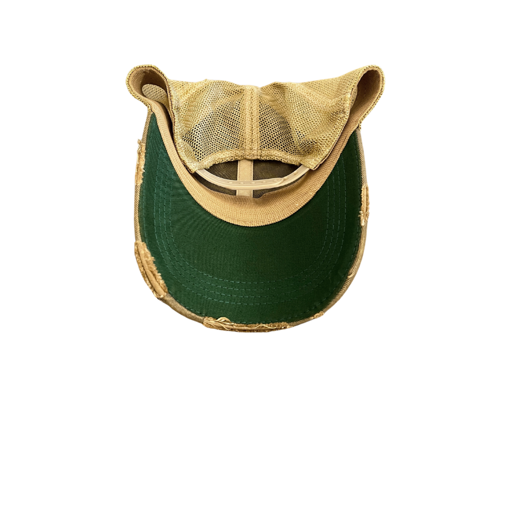 I Sleep Around Camping Trucker Hat Camo