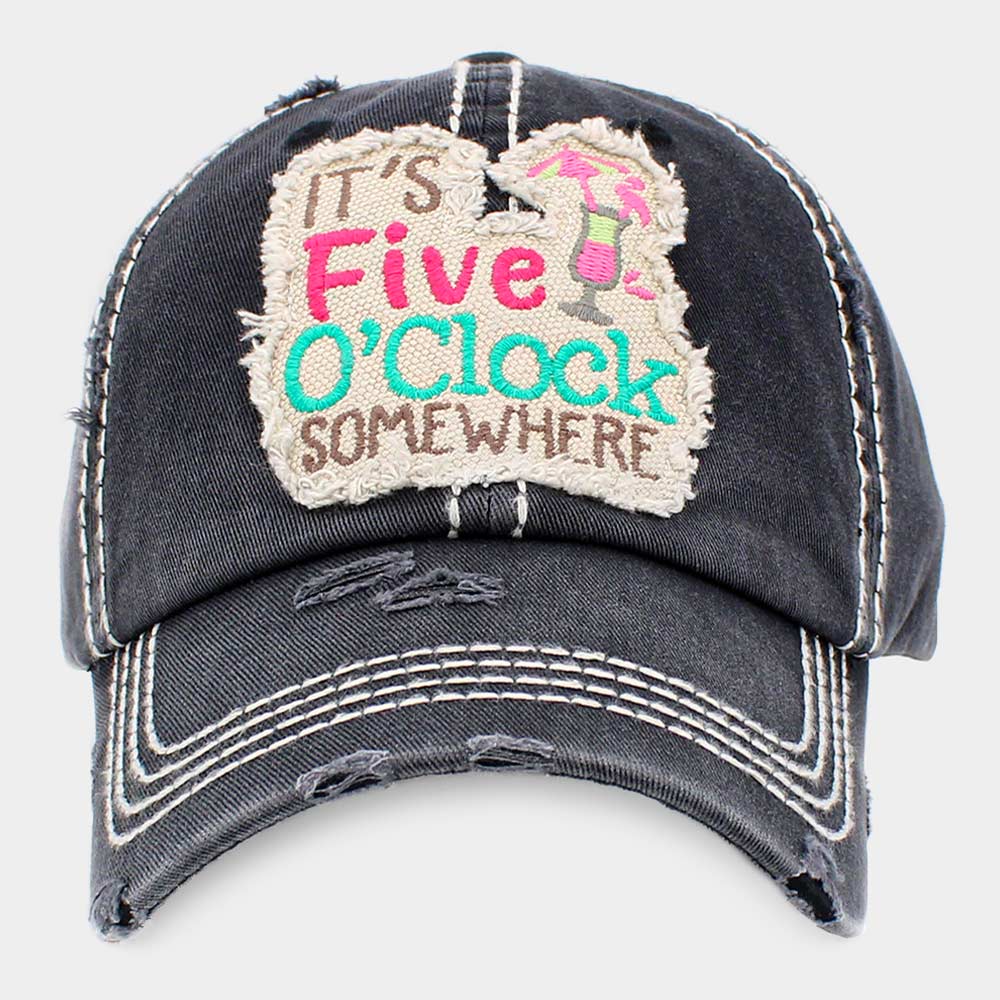 It's 5 O'Clock Somewhere Hat - Black