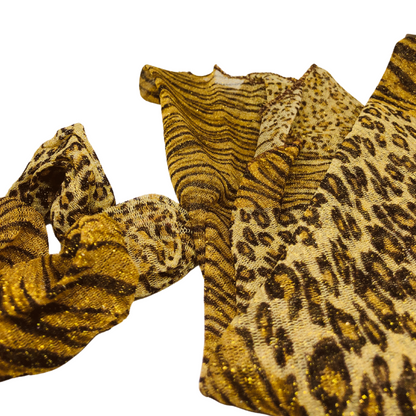 Gold Dust Leopard Scarf & Scrunchie Set