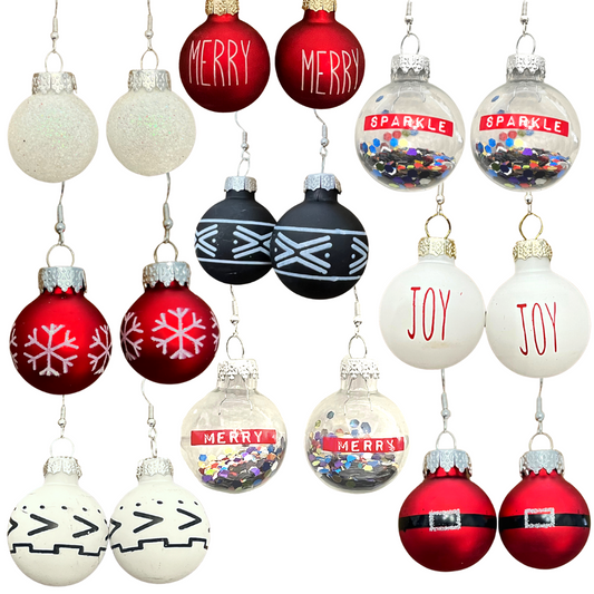 Christmas Confetti Glitter Earrings - Many Styles