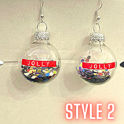 Christmas Confetti Glitter Earrings - Many Styles