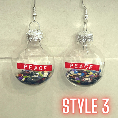 Christmas Confetti Glitter Earrings - Many Styles